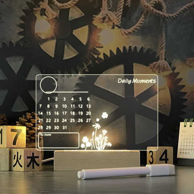 Yaratıcı Led Gece Işığı ,USB Kalemli Mesaj Panosu