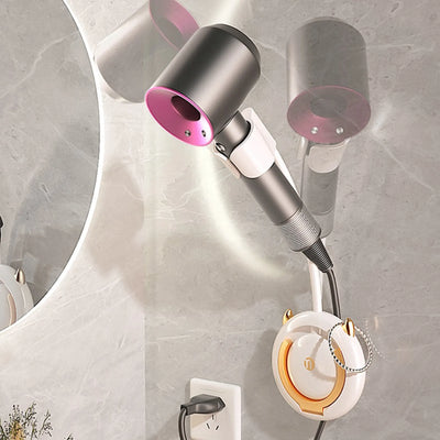 Eller Serbest Duvara Monte Saç Kurutma Makinesi Standı Tutacağı, Fön Makinesi Tutacağı, Ayarlanabilir Kol ile 360° Döndürme, Banyo Düzenleyici Aksesuarları