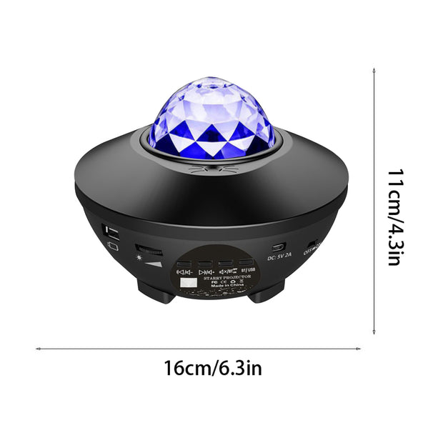 Yıldız Projektör, Bluetooth Hoparlörlü LED Gece Işığı Projektörü, Uzaktan Kumandalı, Galaxy Gece Lambası, Yatak Odası