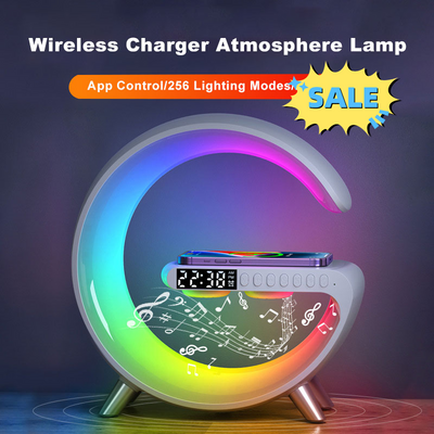 Akıllı LED Lamba Bluetooth Speak Kablosuz Şarj Cihazı Uygulama Kontrollü